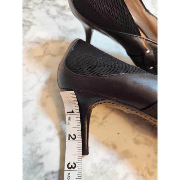 DKNY Antonia Mary Jane Women's Black Leather Pointed Toe‎ Pump Heel Size 8.5 - Picture 9 of 9